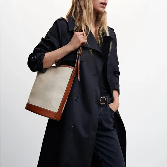 Mango Brown and Cream Women's Bag - Picture 13 of 13